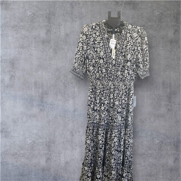 Max Studio Black and White Floral Maxi Dress - Picture 1 of 10